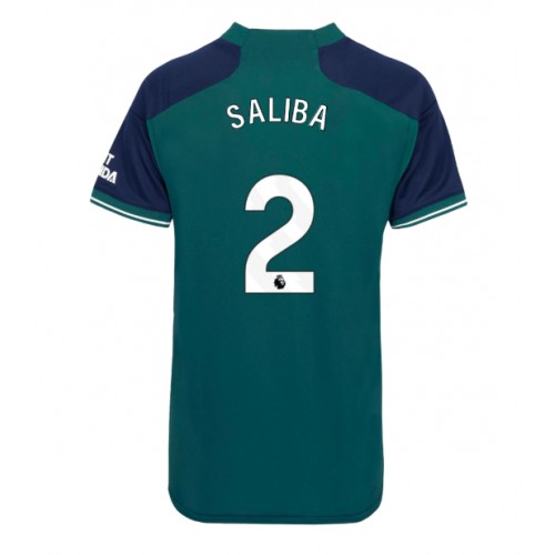 Fotbalové Dres Arsenal William Saliba #2 Dámské Alternativní 2023-24 Krátký Rukáv